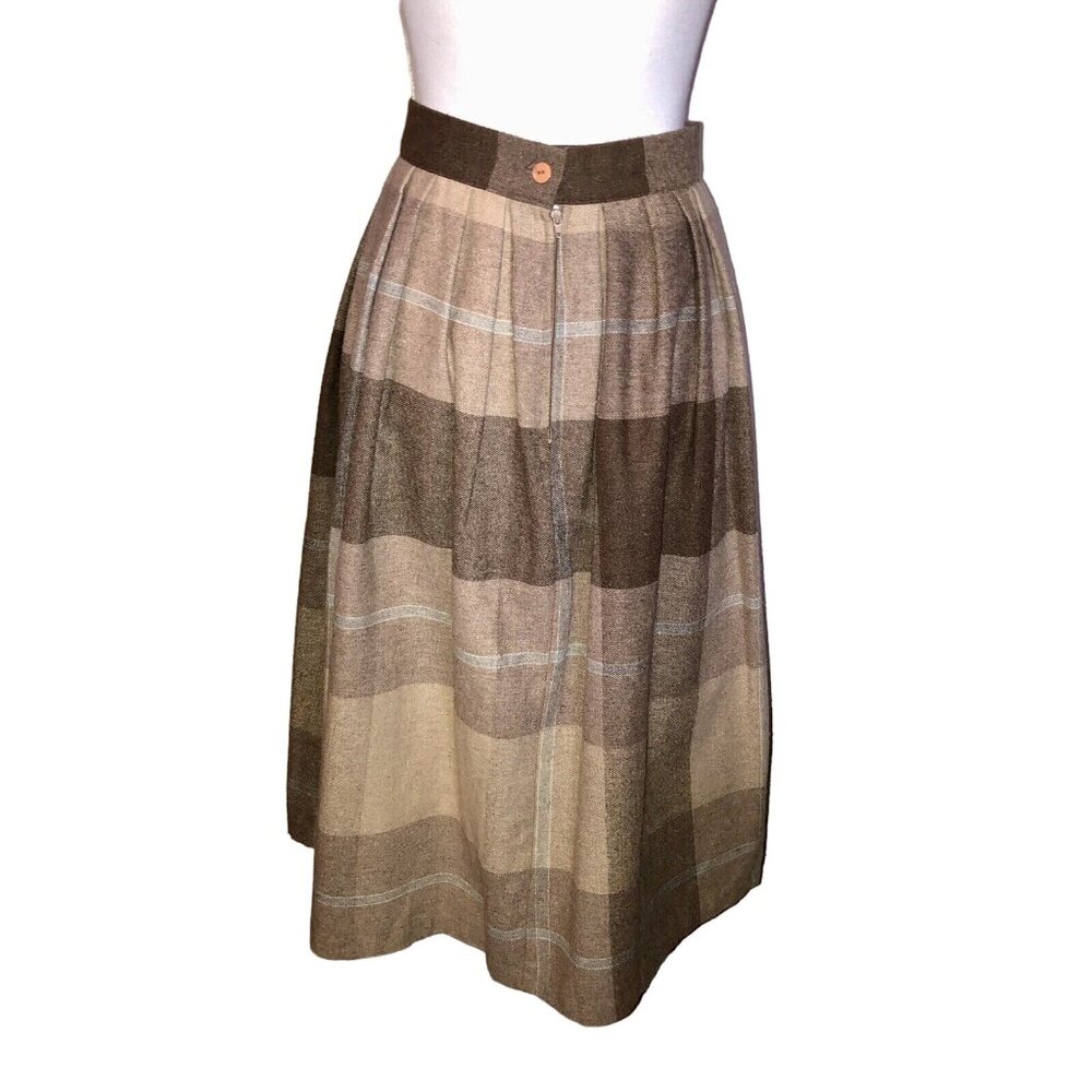 Vintage Plaid Skirt Womens 11 Used Pockets Plaid - Picture 4 of 12